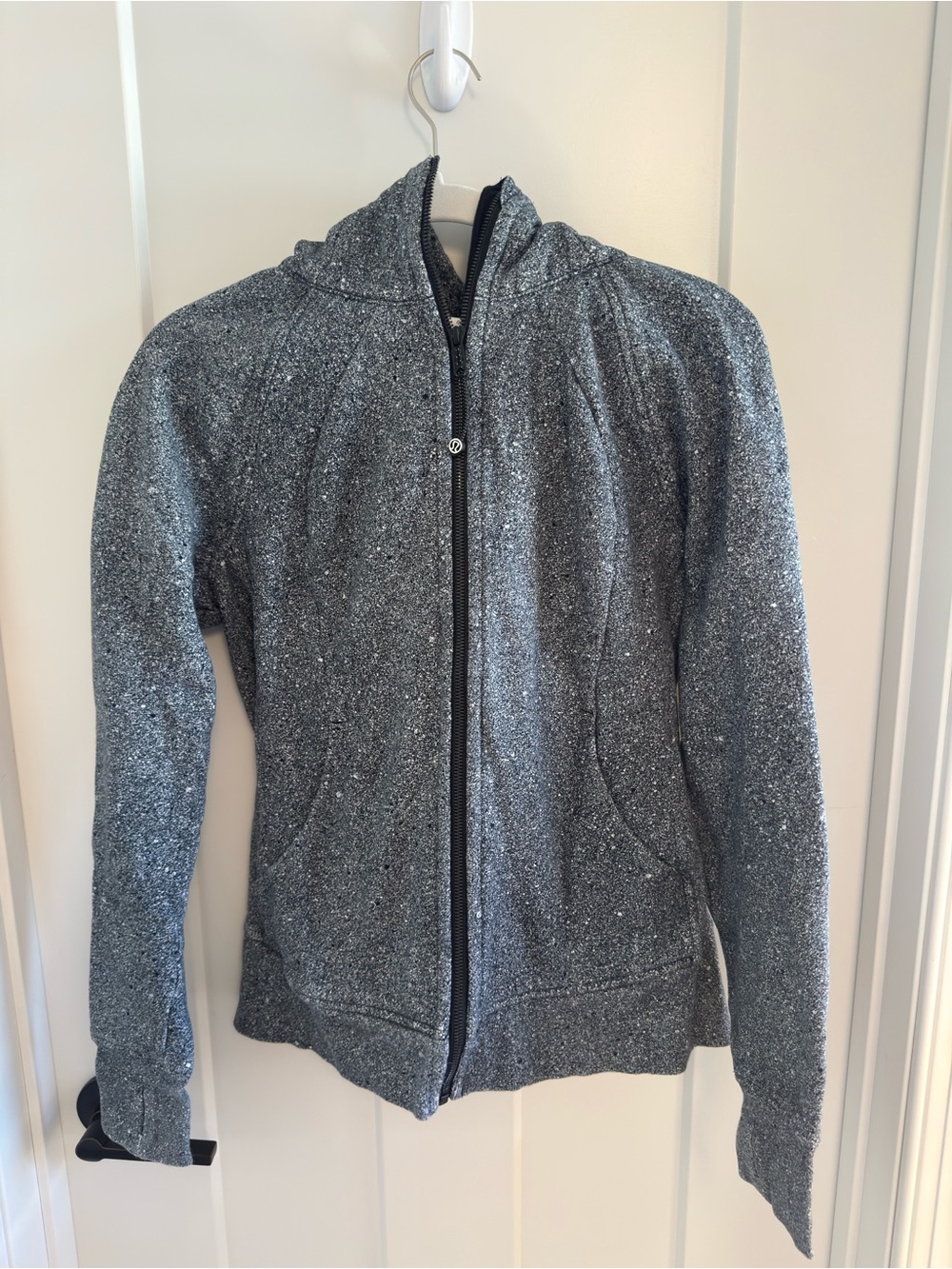 lululemon athletica Gray Speckled Full-Zip Scuba Hoodie